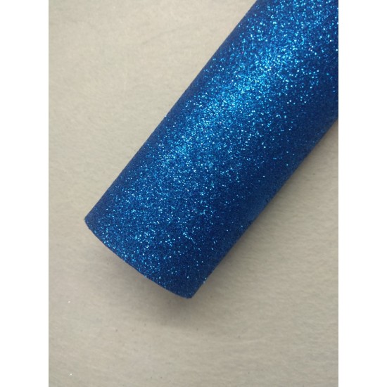 Фоамиран глиттерный 2 мм 30*40 см, синий, цена за лист